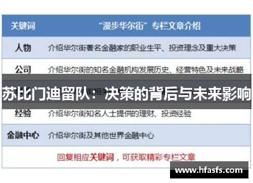 苏比门迪留队：决策的背后与未来影响